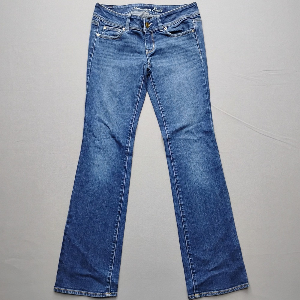 American Eagle Slim Boot Blue Jeans Womens Size 6 Long Vintage Y2K 2010